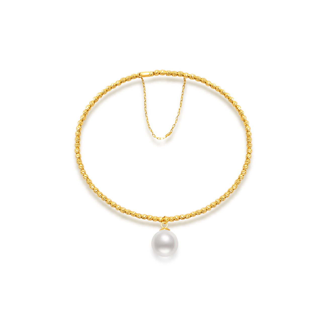 18K Solid Gold Freshwater Pearl Bracelet KB00015 - PEARLY LUSTRE