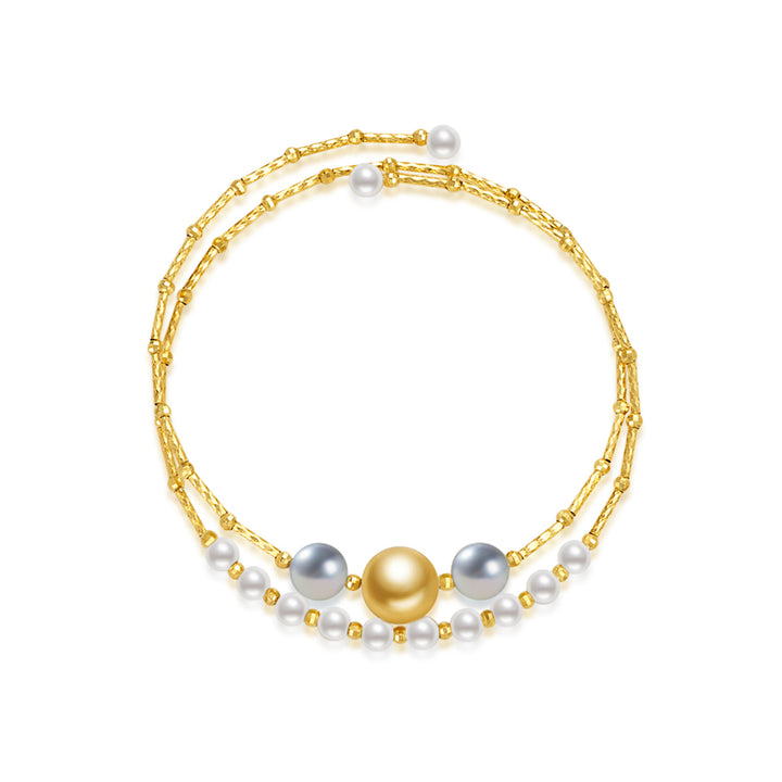 18K Solid Gold South Sea Akoya Pearl Bracelet KB00033 - PEARLY LUSTRE