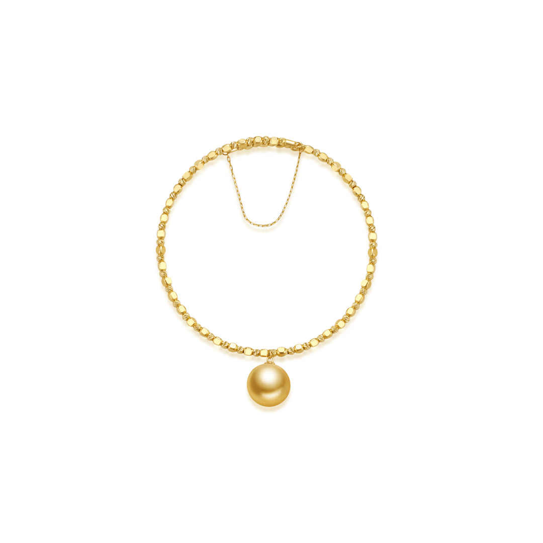 18K Solid Gold Golden South Sea Pearl Bracelet KB00034 - PEARLY LUSTRE