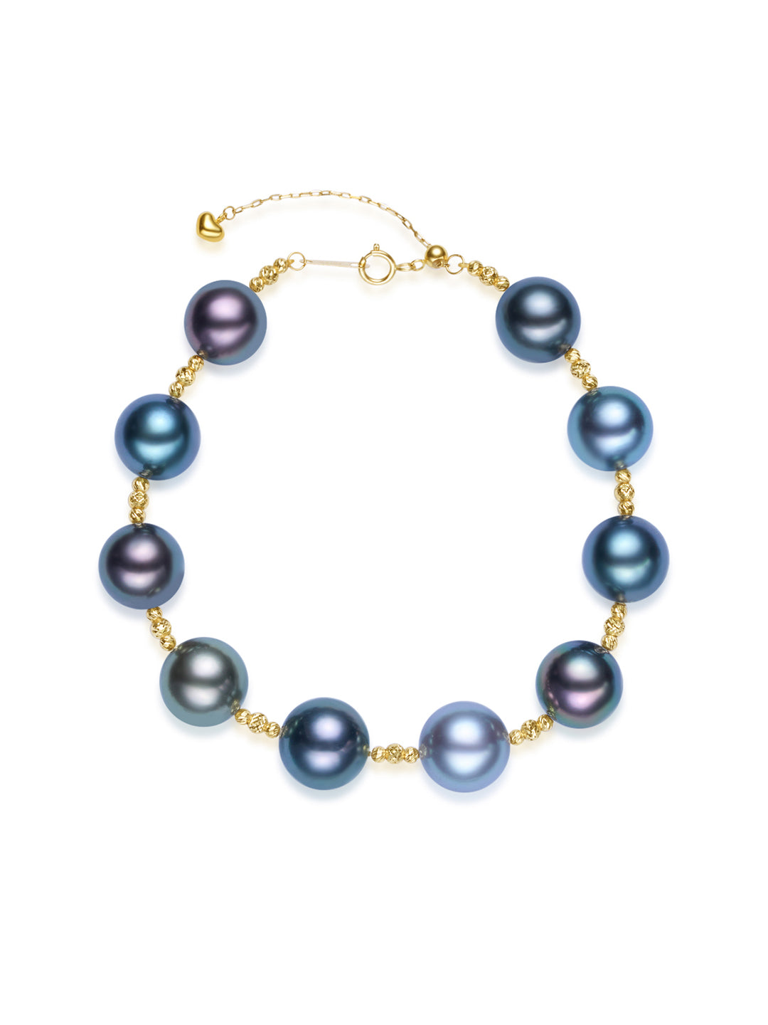 Top Lustre 18K Solid Gold Tahitian Pearl Bracelet KB00055
