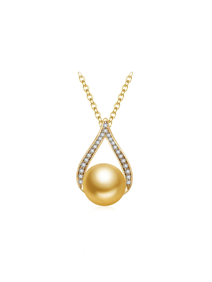 Kalung Mutiara Emas Laut Selatan 18K Emas Pepejal KN00191