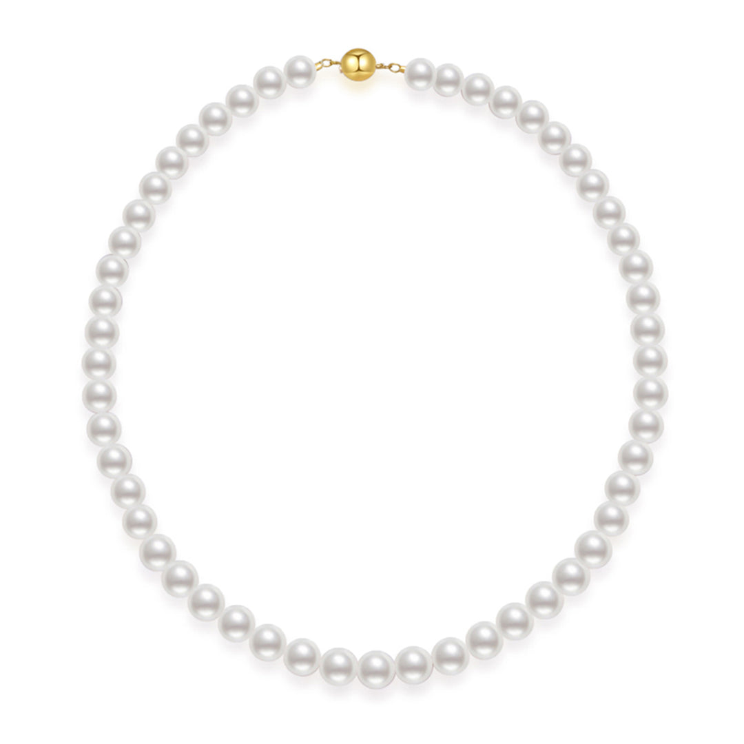 18k Gold 9-11mm South Sea Pearl Necklace KN00215 - PEARLY LUSTRE
