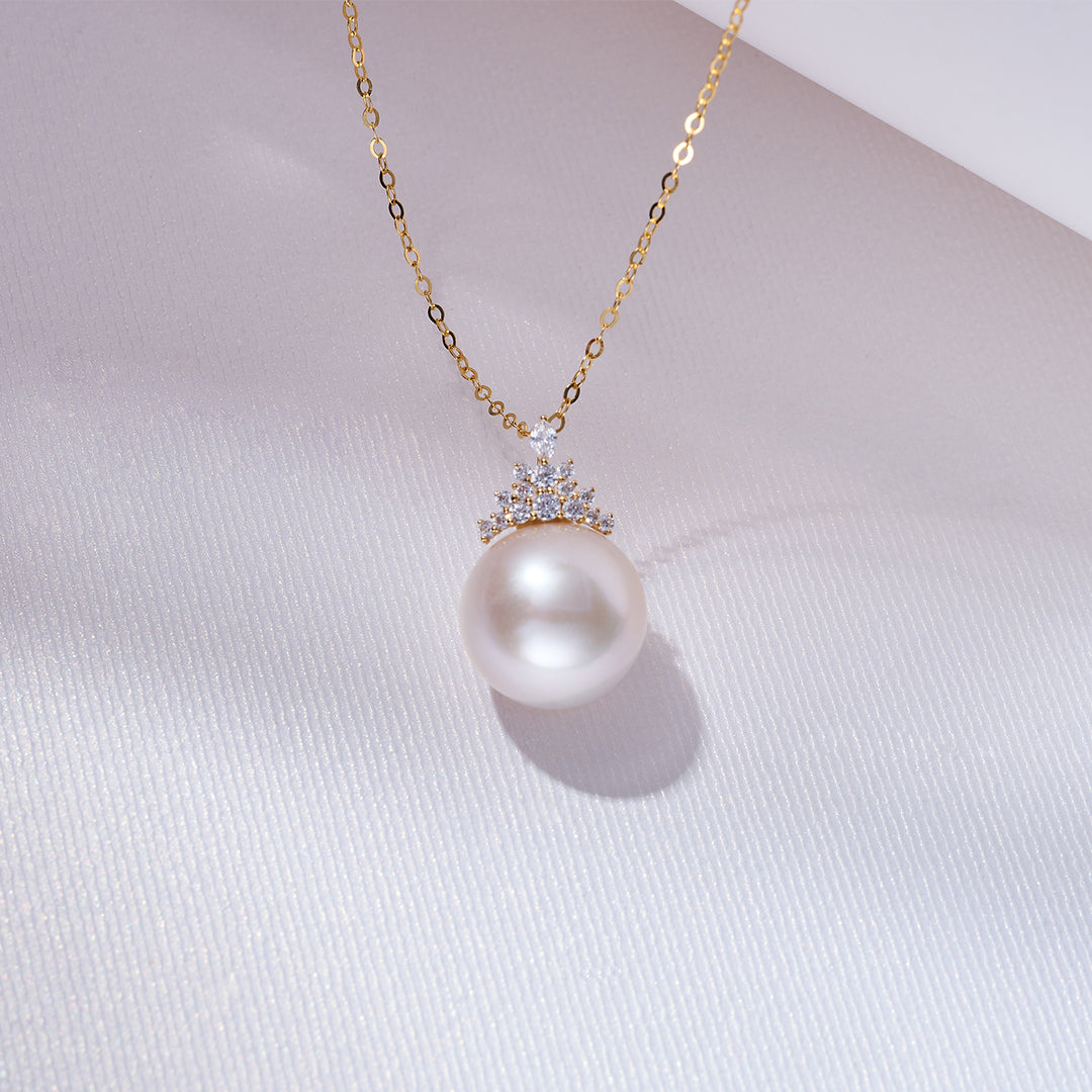 Collar de perlas Edison de oro macizo de 18 k KN00227