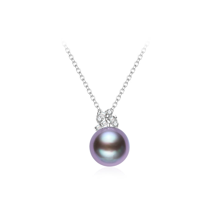 18K Solid Gold Exceptional Saltwater Tahitian Pearl Necklace KN00313