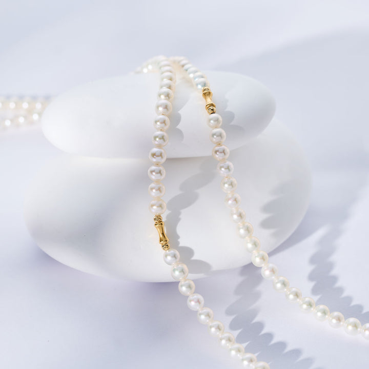 18k 골드 담수 진주 목걸이 KN00379