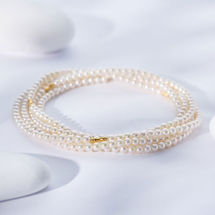 18k 골드 담수 진주 목걸이 KN00379