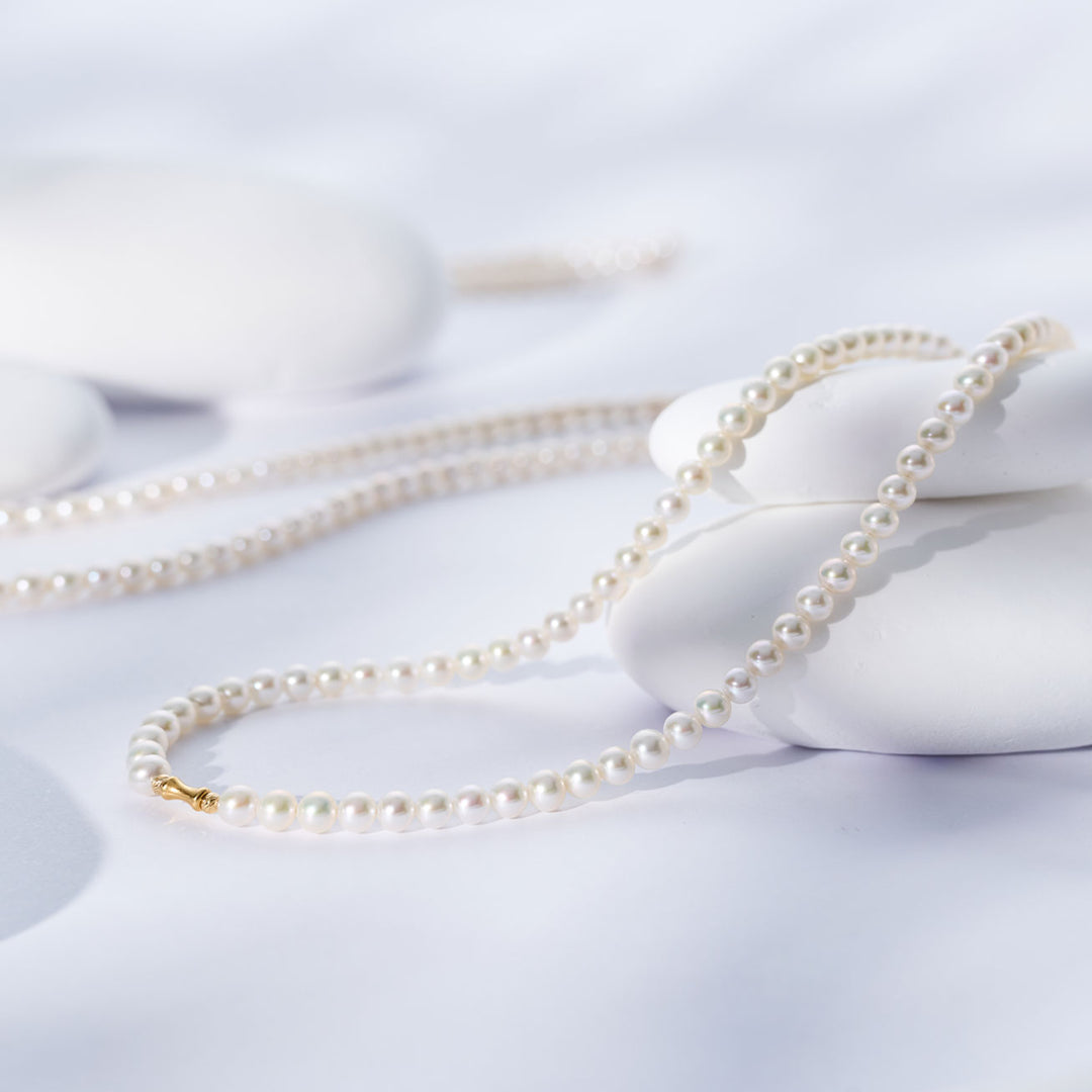 18k 골드 담수 진주 목걸이 KN00379