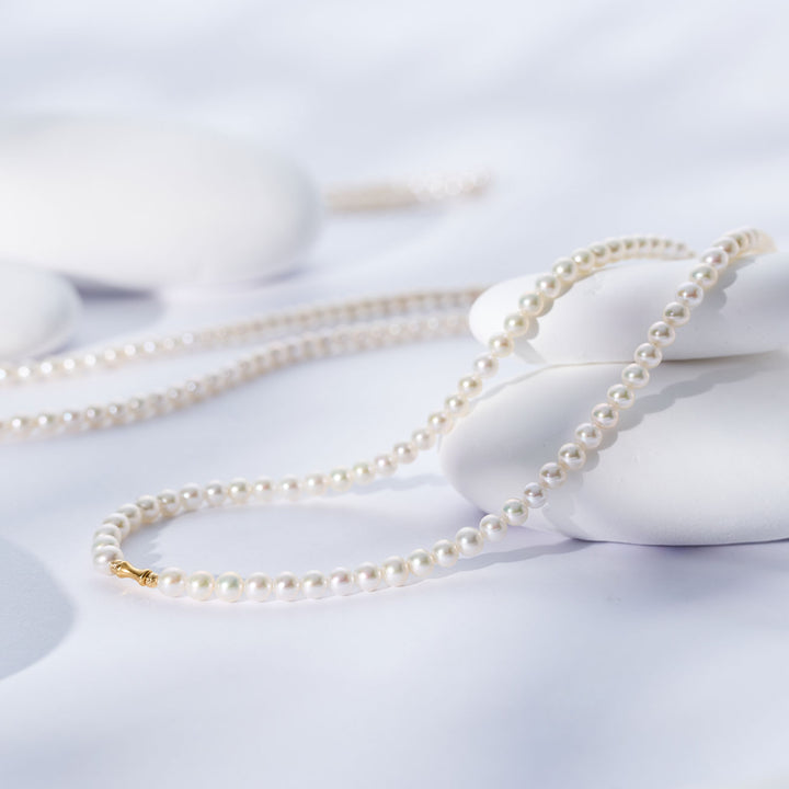 18k 골드 담수 진주 목걸이 KN00379