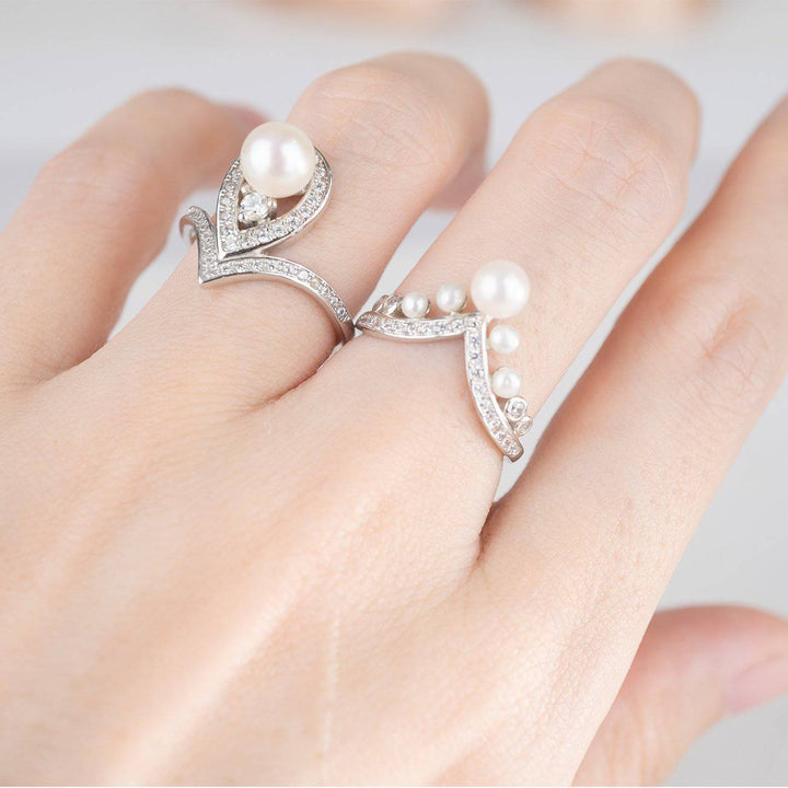 Elegant Freshwater Pearl Ring WR00277 - PEARLY LUSTRE