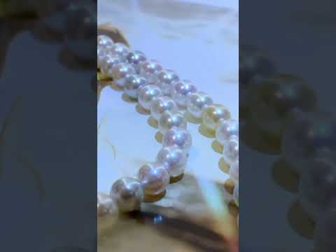 18k Gold Top Lustre Baroque Candy Akoya Pearl Necklace KN00089