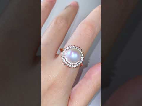 Elegante anello di perle d'acqua dolce WR00138