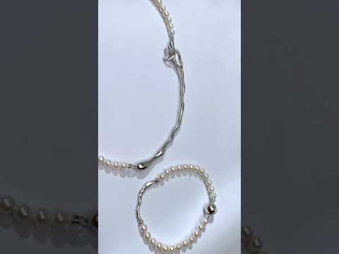 Bracelet de perles d'eau douce de qualité supérieure WB00192 | FLUIDE
