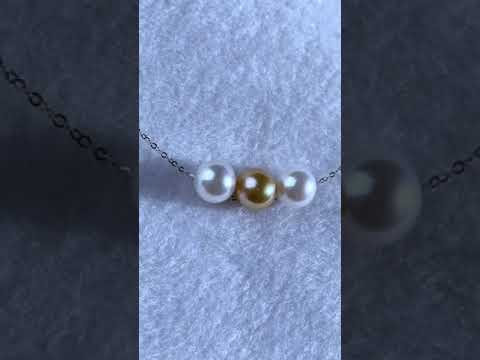 Collar de perlas de agua dulce intercambiables de oro macizo de 18 quilates KN00050 | Posibilidades