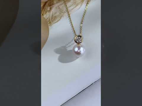 18K Solid Gold Edison Pearl Necklace KN00113
