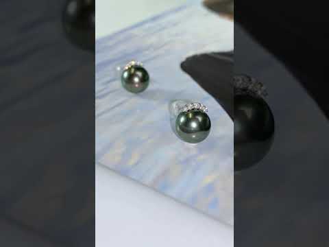 Boucles d'Oreilles Perles de Tahiti Or Massif 18K KE00129