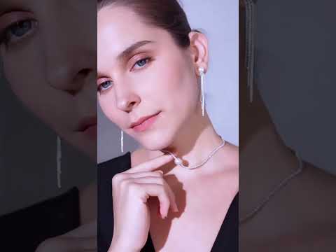 Orecchino di perla d'acqua dolce di grado superiore WE00733 | CELESTE