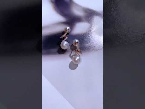 Elegante Süßwasserperlen-Ohrringe WE00618 | S-Sammlung