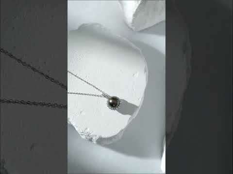 18K Solid Gold Saltwater Tahitian Pearl Necklace KN00156