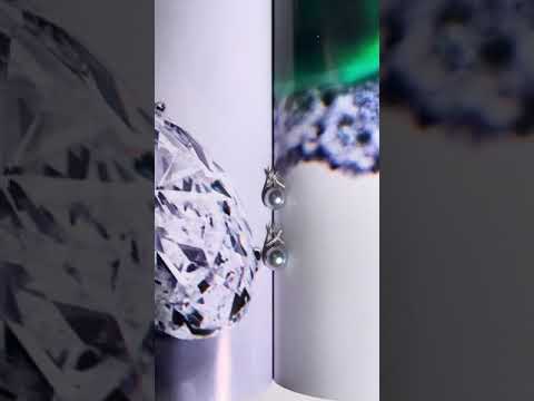 Top Lustre 18K金银蓝色Akoya珍珠耳环 KE00173