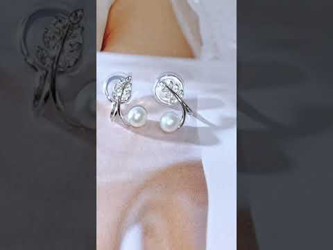 Pendientes de perlas de agua dulce con clip WE00604