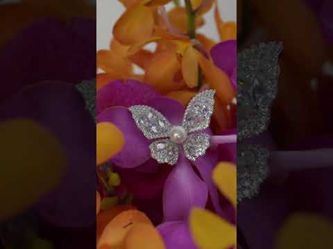 Elegante Broche de Perlas Barrocas WC00051 | JARDINES