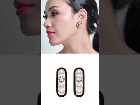 Boucles d'oreilles en perles d'eau douce de qualité supérieure, WE00535 | DÉCO