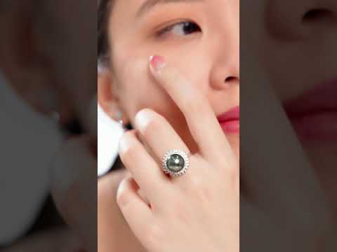 优雅的Tahitian珍珠耳环 WE00415