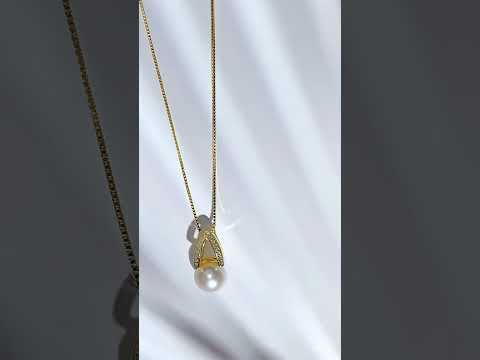 Collar de perlas Edison con brillo superior WN00575
