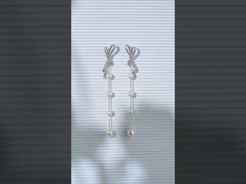 Freshwater Pearl Earrings WE00160 | RIBBON