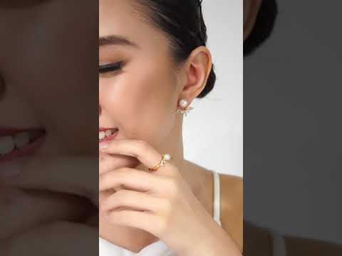 Elegante Süßwasserperlen-Ohrringe WE00260