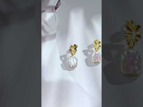 Boucles d'oreilles en perles baroques new-yorkaises WE00583