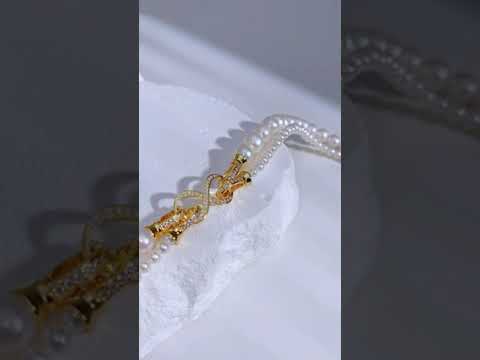 Elegante collar de perlas de agua dulce de varios estilos WN00582