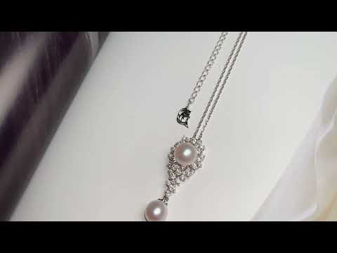 Elegante collana di perle d'acqua dolce WN00518 | CELESTE