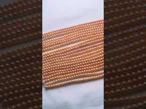 Collier de perles d'eau douce rose lustré WN00496