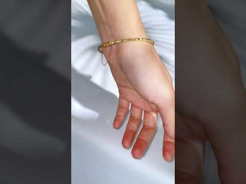 18K Solid Gold Freshwater Pearl Bracelet KB00015