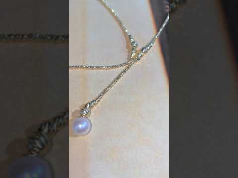 18k Solid Gold Akoya Hanadama Pearl Necklace KN00144