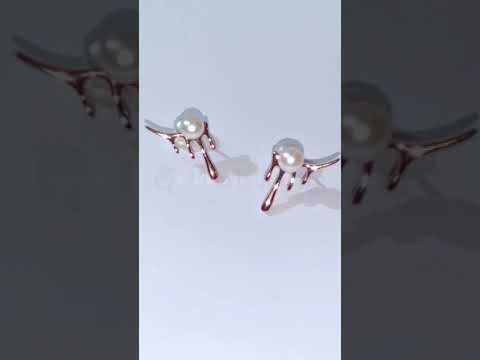 Pendientes de perlas de agua dulce WE00593 | LÍQUIDO
