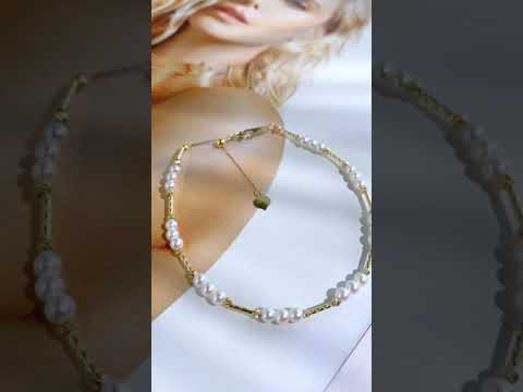 Bracelet de perles d'eau douce en or massif 18 carats KB00023