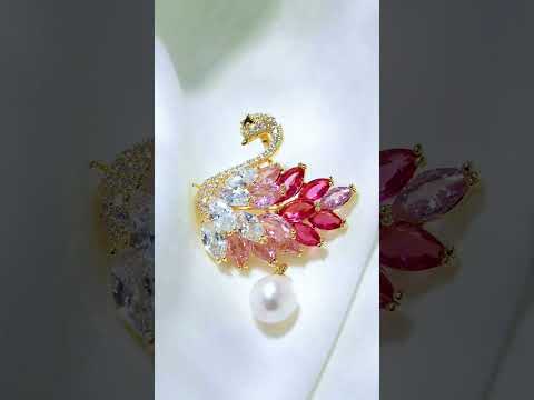 Pasión por la vida Broche de perlas de agua dulce WC00047