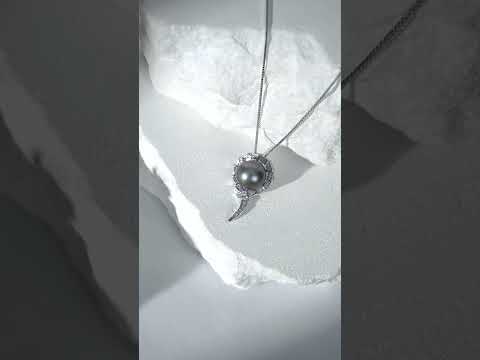 Ensemble collier et boucles d'oreilles en perles de Tahiti WS00130