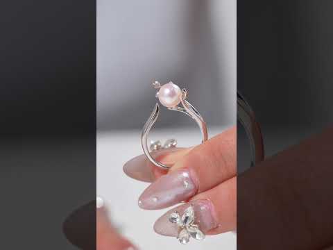 Cincin Mutiara Akoya Hanadama Emas Pepejal 18K KR00122