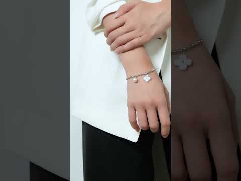 Elegante braccialetto di perle d'acqua dolce WB00068