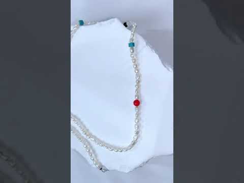 Collier de perles d'eau douce Keshi WN00535 | Bon été