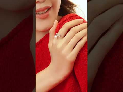 Anillo elegante con perlas de agua dulce WR00029 | JARDINES