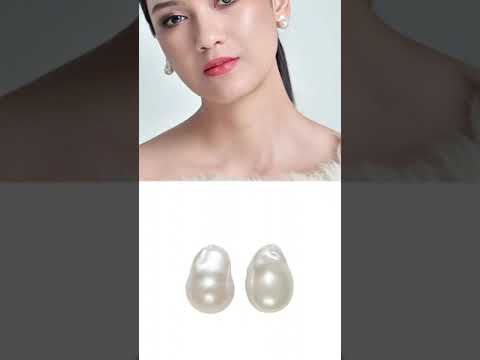 Boucles d'oreilles élégantes en perles baroques WE00342