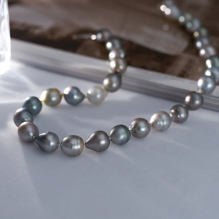 Tahitian Baroque Multi-colour Pearl Necklace WN00645 - PEARLY LUSTRE