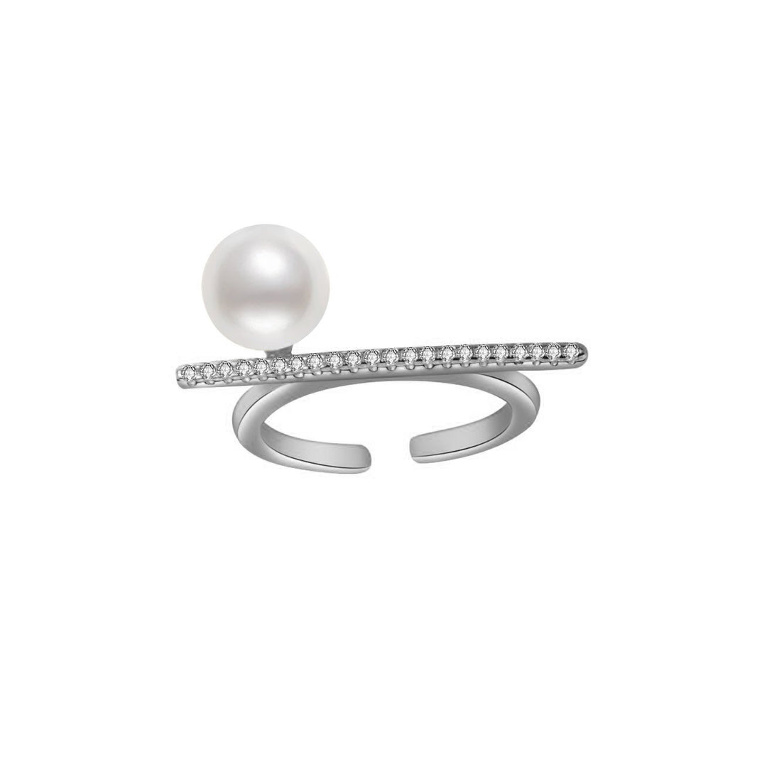 New Yorker Freshwater Pearl Ring WR00048 - PEARLY LUSTRE