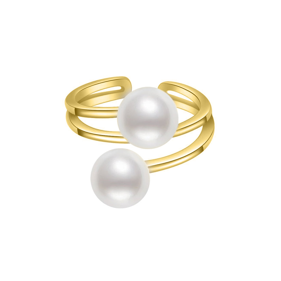 New Yorker Freshwater Pearl Ring WR00055 - PEARLY LUSTRE