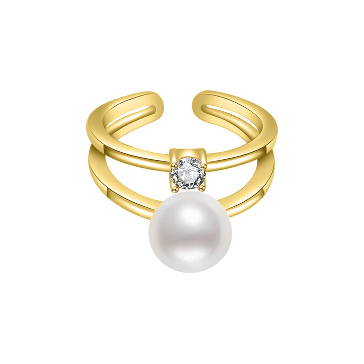 New Yorker Freshwater Pearl Ring WR00061 - PEARLY LUSTRE
