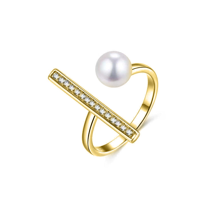 New Yorker Freshwater Pearl Ring WR00059 - PEARLY LUSTRE